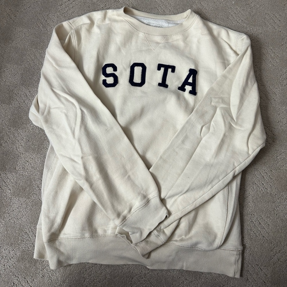 light yellow sota sweatshirt - lightly worn but in great condition :-)